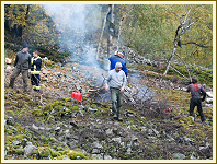 Arbeitseinsatz in den Blockmeeren am Kleinen Gleichberg - 2015